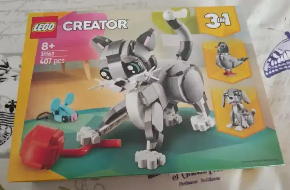 Lego 3in1 kucing 407 pc asli kondisi baru