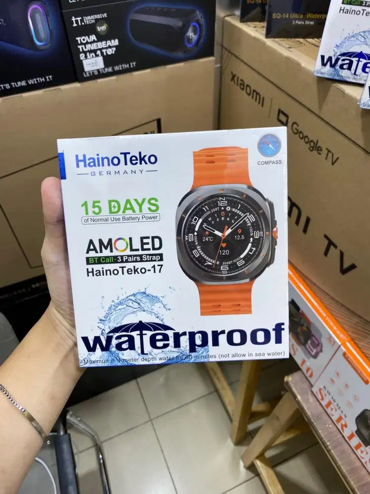 Haino Teko-17  Germany Amoled BT Call 3-Pairs Strap WaterProof