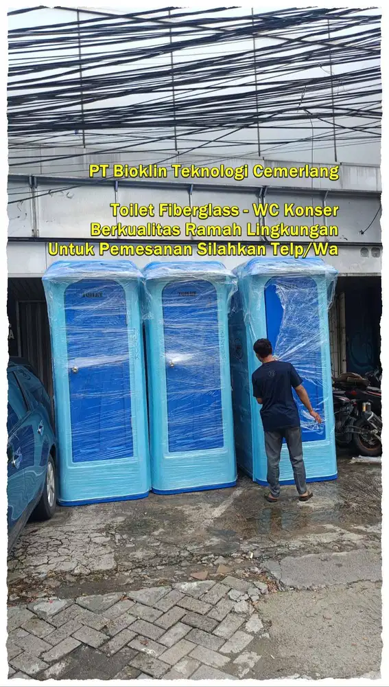 Toilet Outdoor, WC Portable, Toilet Modern Mudah Dipindahkan Ready Sto
