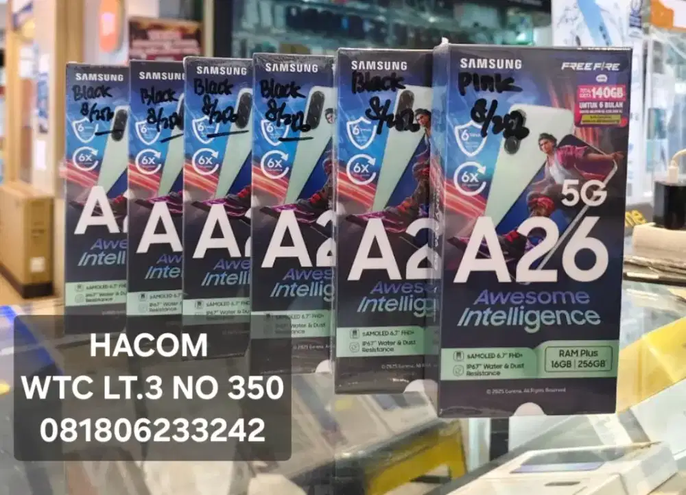 Samsung A26 5G 8+8/256 Baru garansi resmi