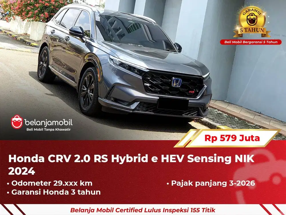 [ LIKE NEW ] Honda CR-V CRV 2.0 RS Hybrid Grey 2024 2025 Abu