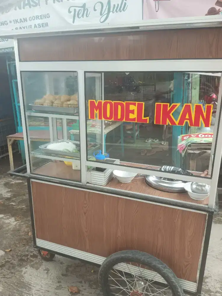 Gerobak bakso almunium