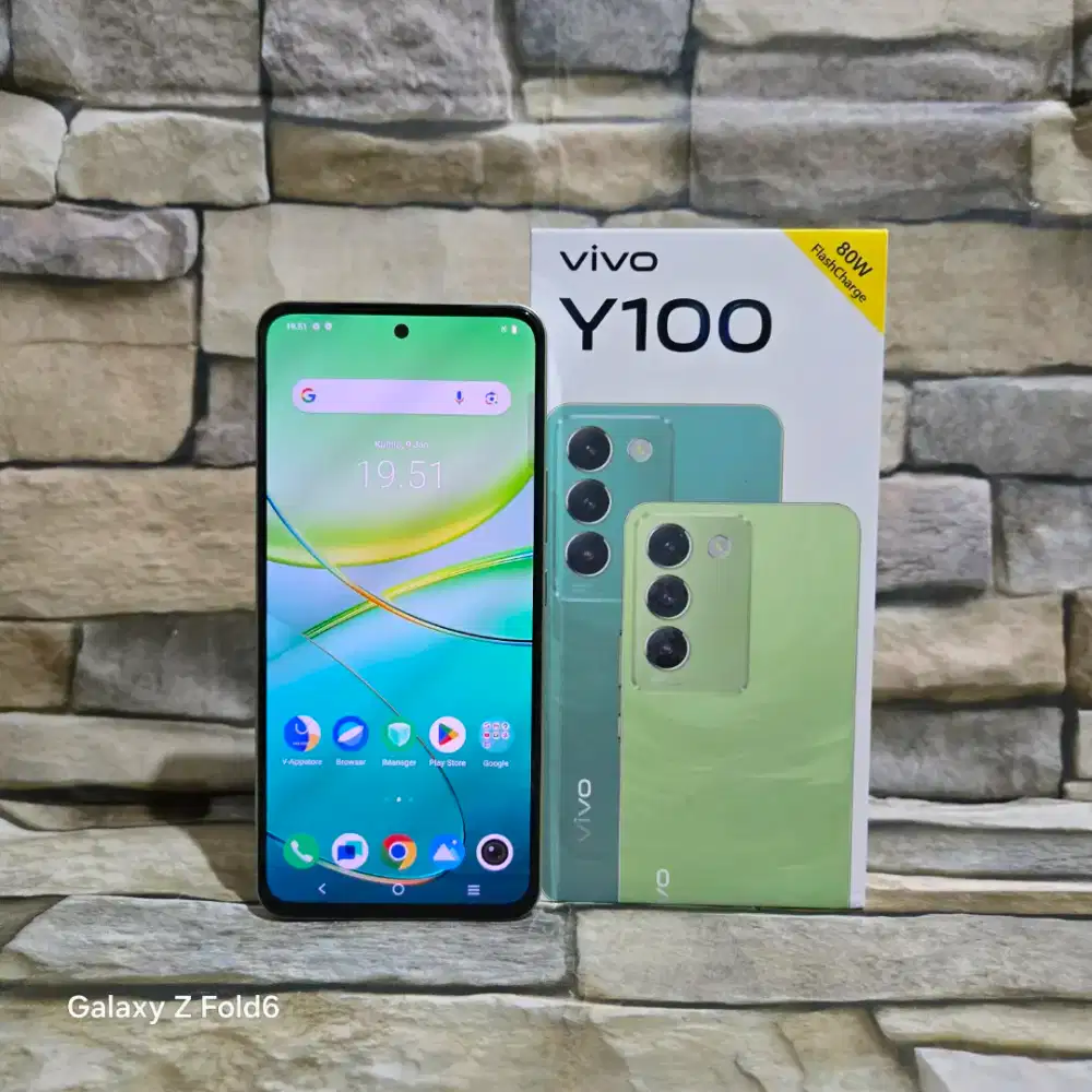 Vivo Y100 4G 8/128 Hijau Fulset segel mulus 98% Garansi