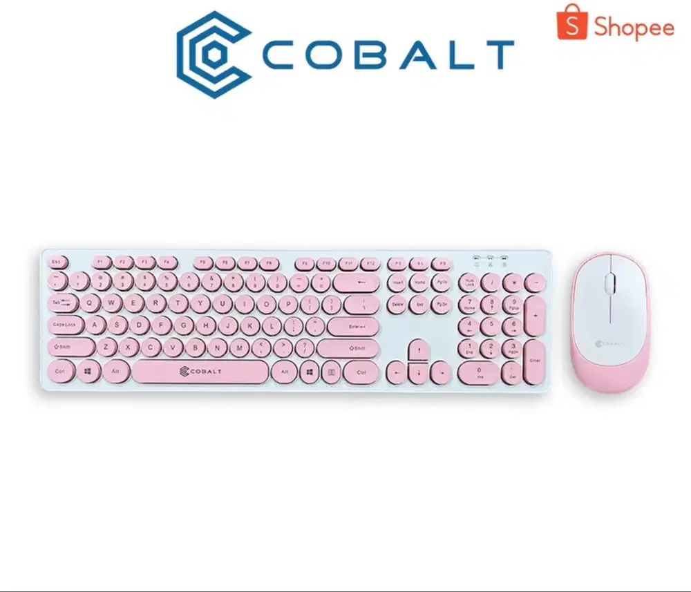 KEYBOARD WIRELESS BLUETOOTH WARNA PINK