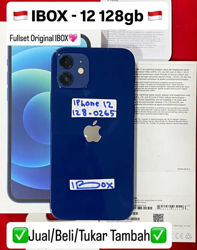 Iphone 12 128gb ex ibox bisa di cicil 0%