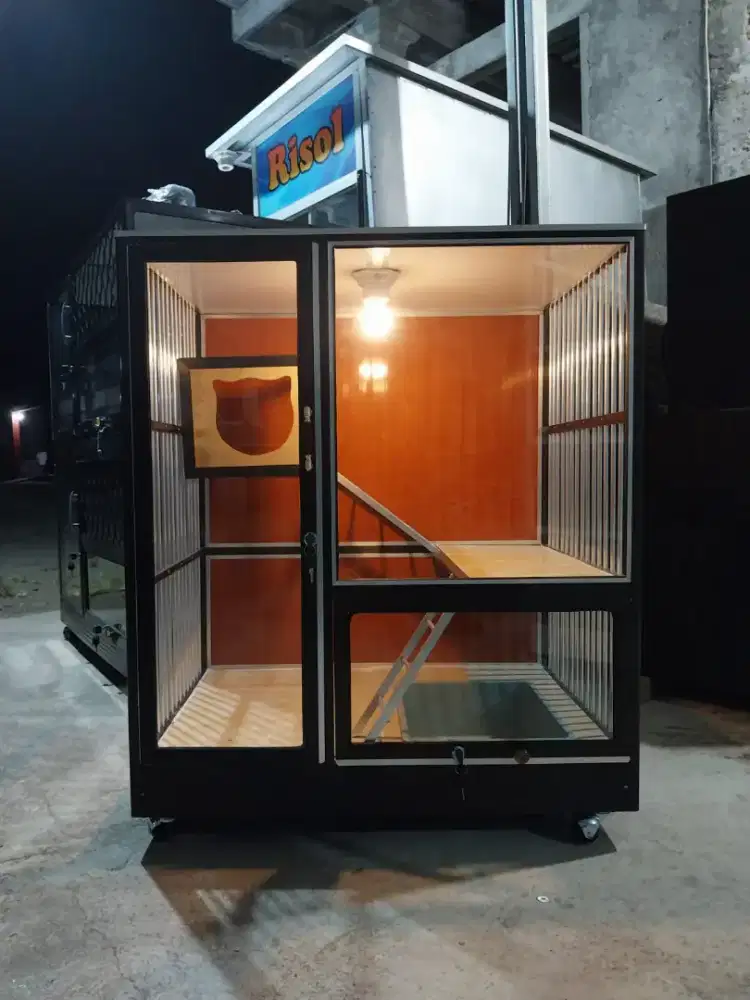 Kandang Kucing lampu gratis ongkir