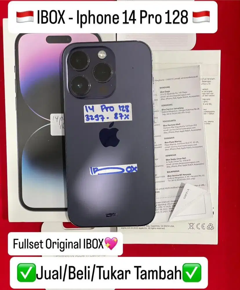 Iphone 14 pro 128gb ex ibox bisa di cicil 0%