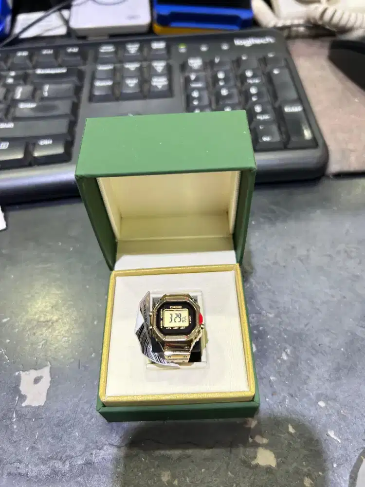 CASIO RINGWATCH RING WATCH JAM CINCIN CRW 001G-9DR GOLD EMAS LIMITED