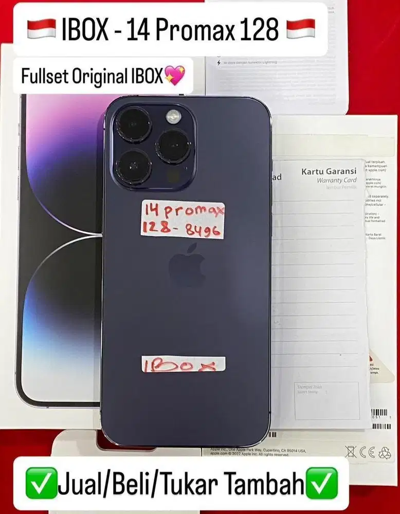 Iphone 14 promax 128gb ex ibox bisa di cicil 0%