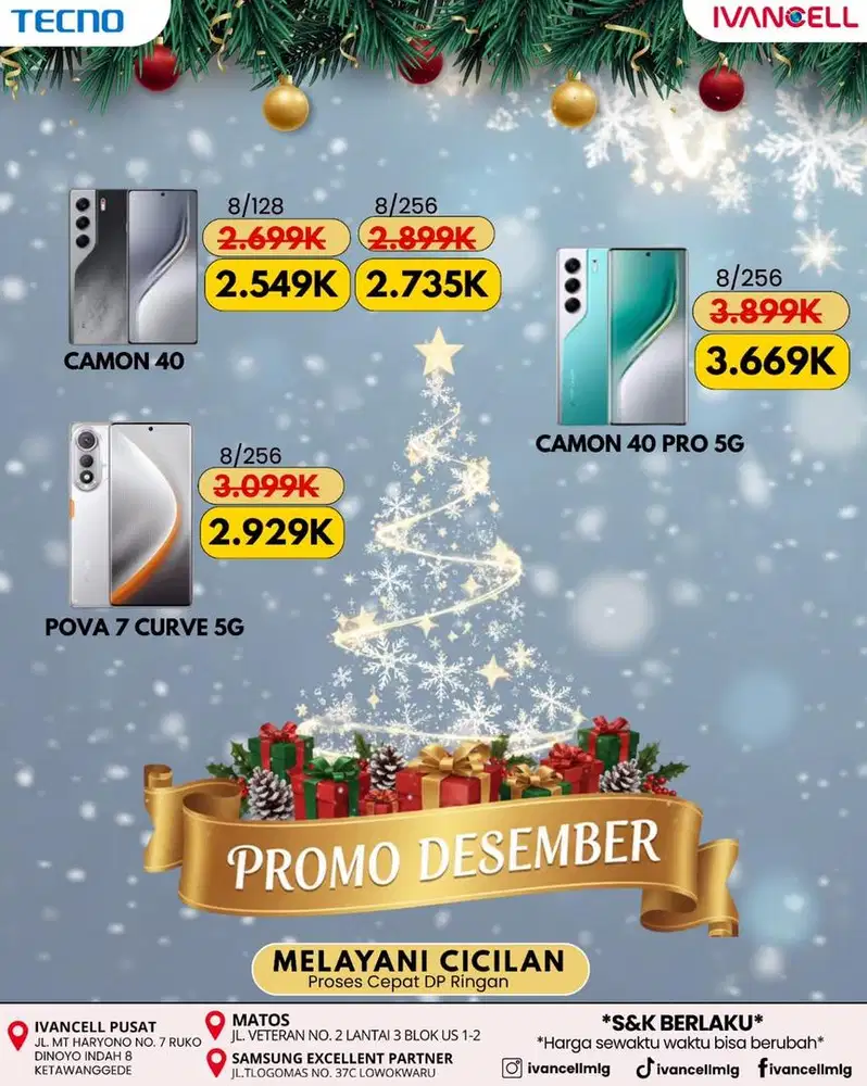 CAMON 40 ram 8/128 new promo murah