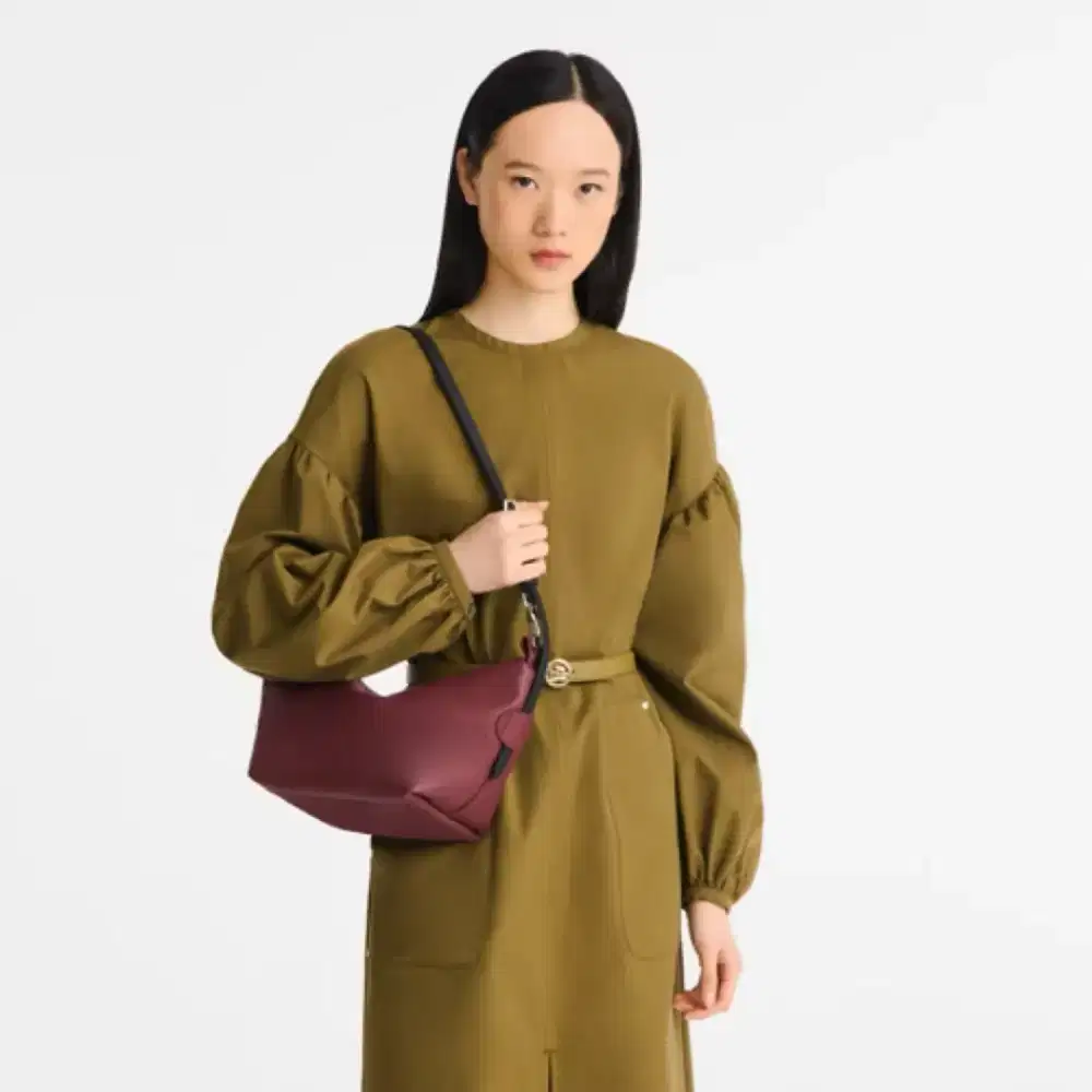 Longchamp slouchy maroon