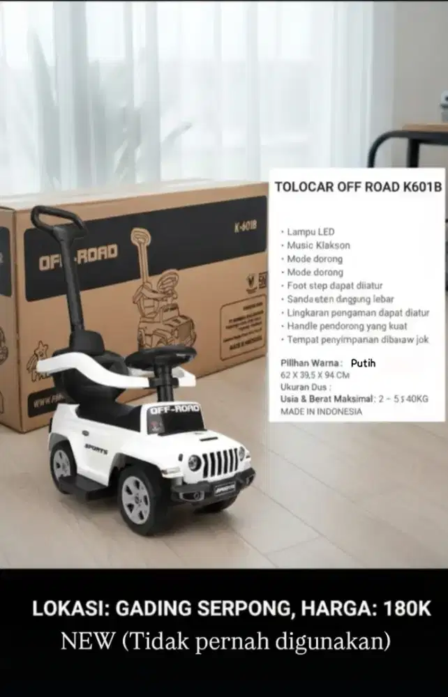 MOBIL OFFROAD ANAK merk Tolocar