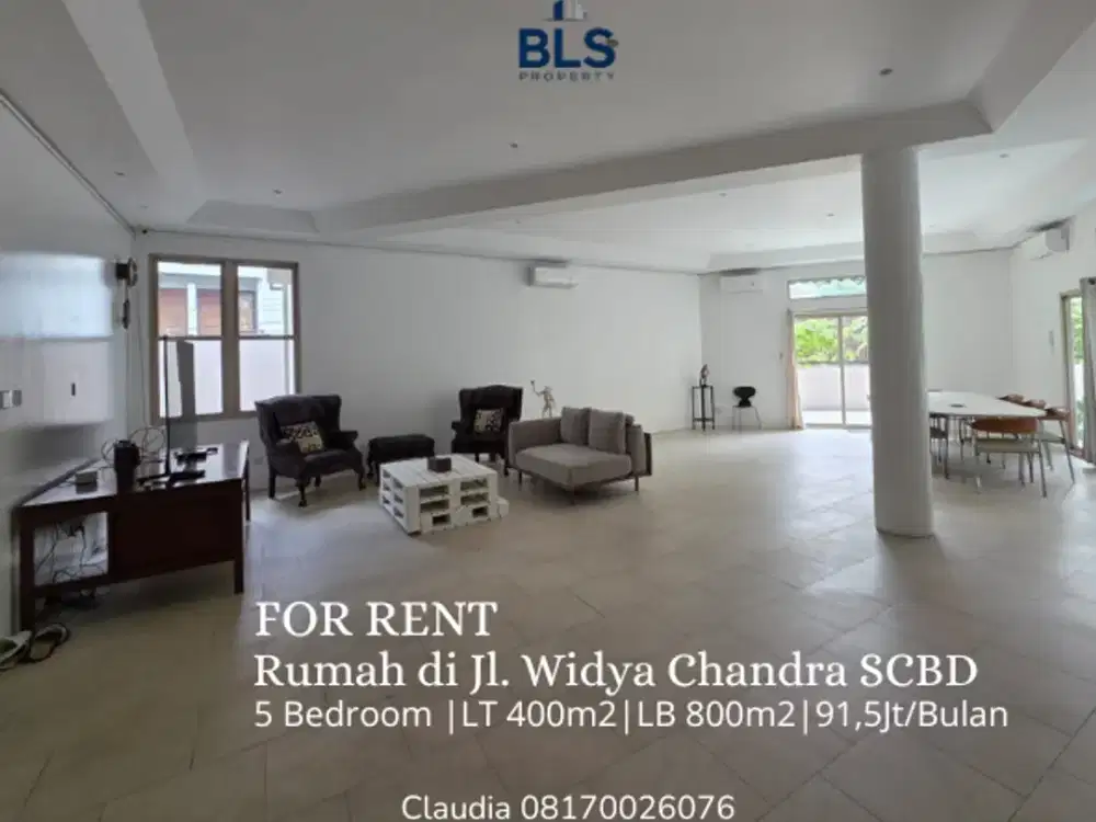 FOR RENT Rumah di Jl. Widya Chandra SCBD