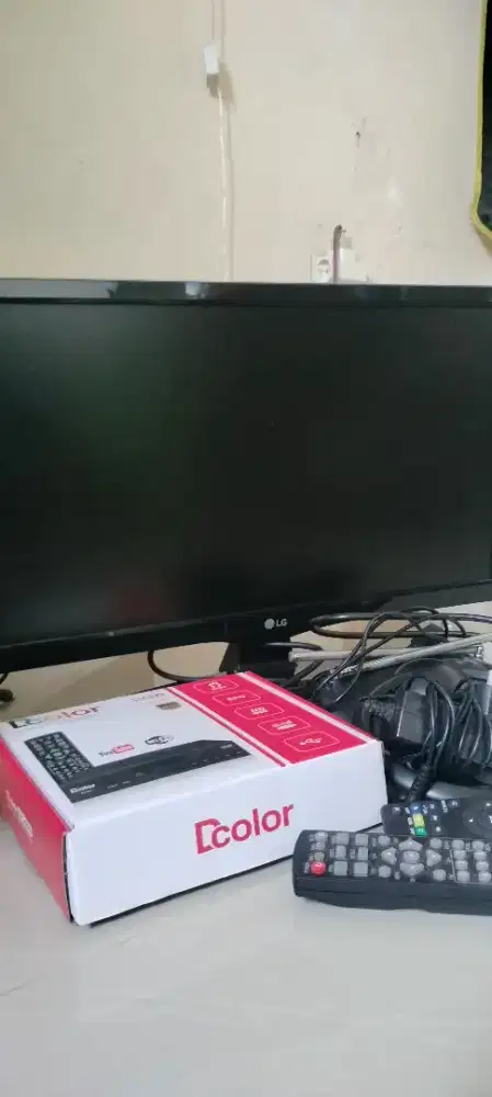 TV LG lengkap antena + STB