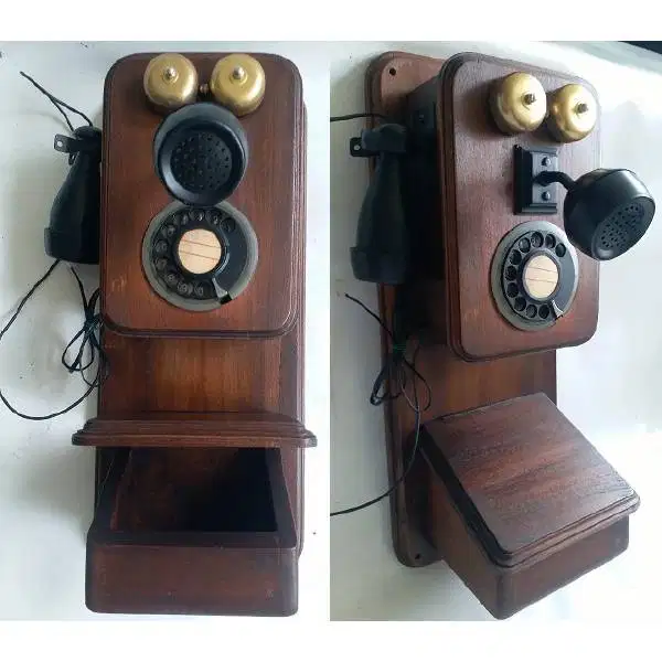 Antik  Art deco telephone tembok / gantung Italian design peninggalan