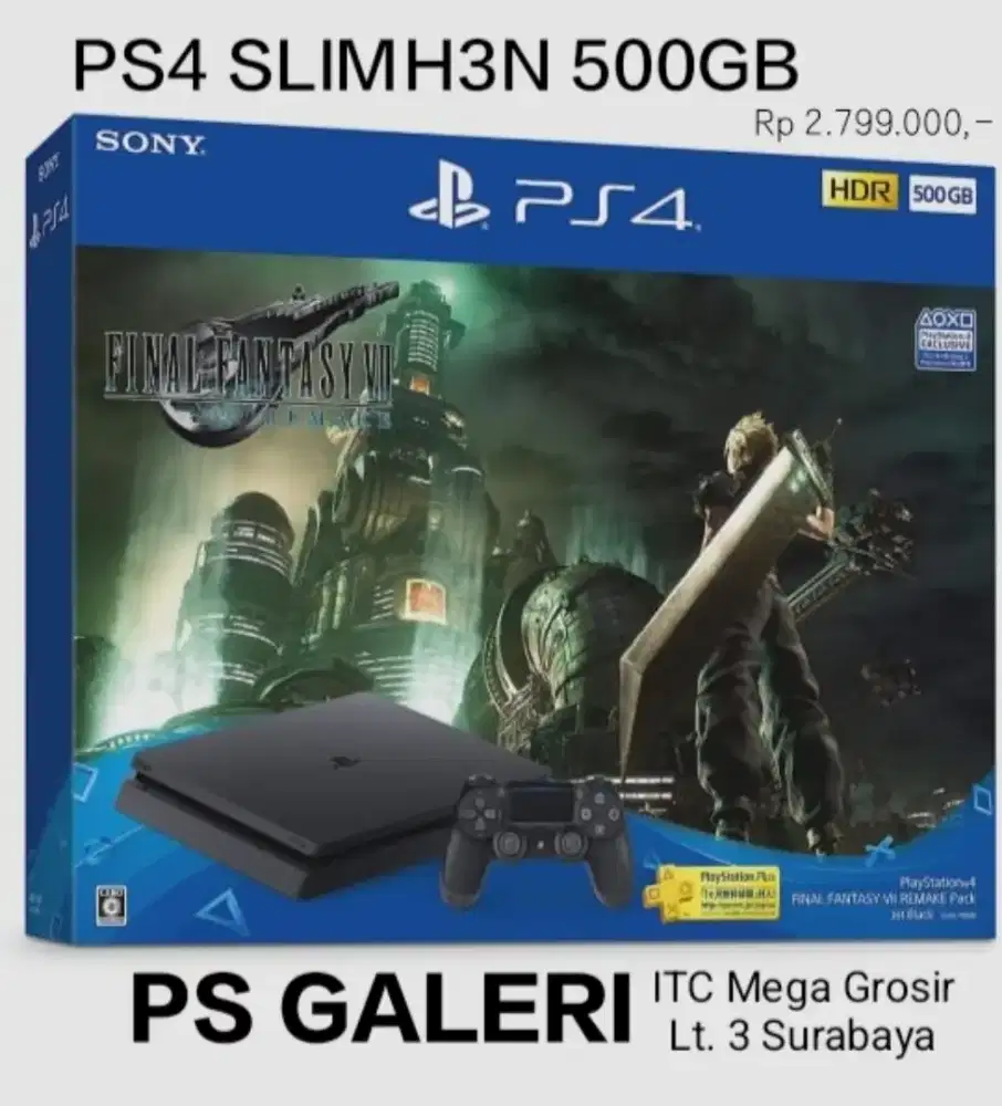 PS4 SLIM H3N HDD 500GB FULL GAME PROMO 12-12