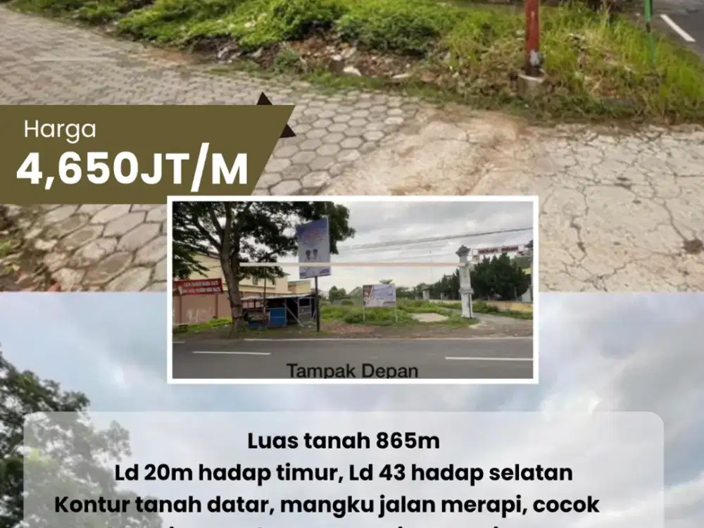 TANAH PEKARANGAN STRATEGIS COCOK UNTUK USAHA AREA TEGALYOSO, KLATEN SELATAN