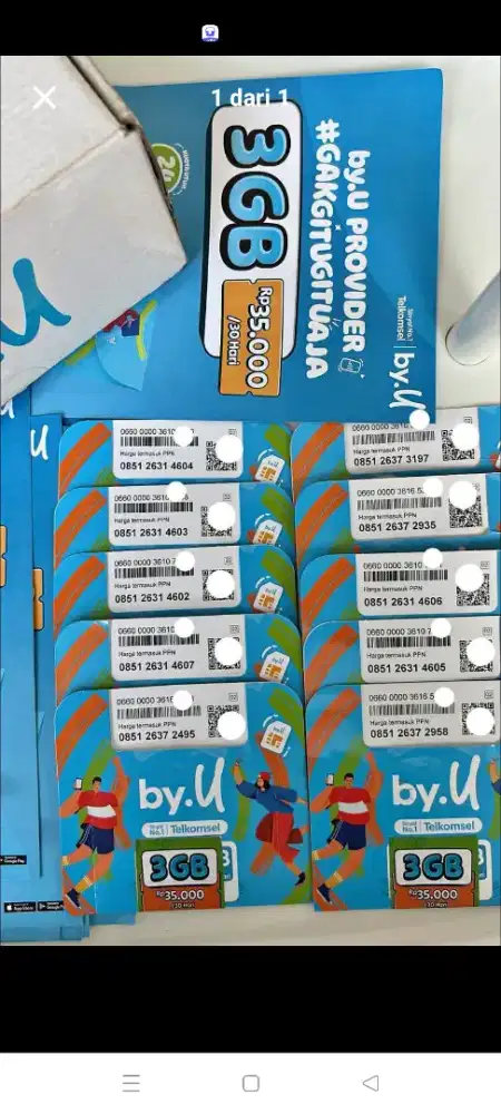 SUDAH REGISTRASI AKTIF TINGAL PAKAI KARTU PERDANA TELKOMSEL SIMPATI XL