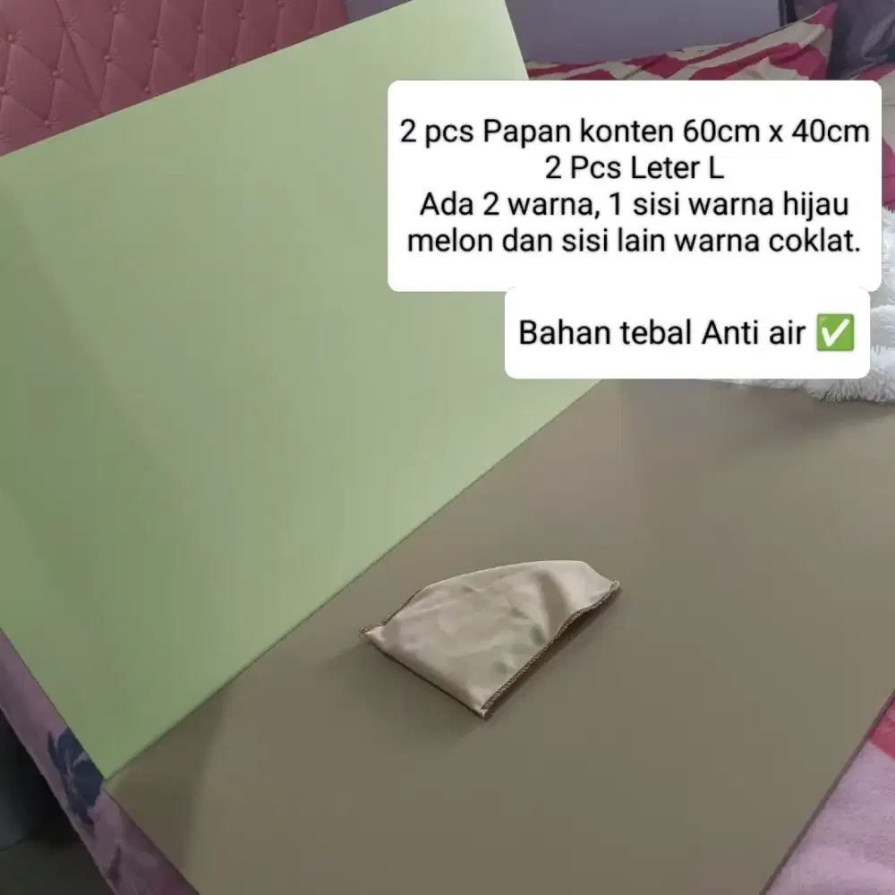 Set konten 60x40cm hijau + Free accesories konten