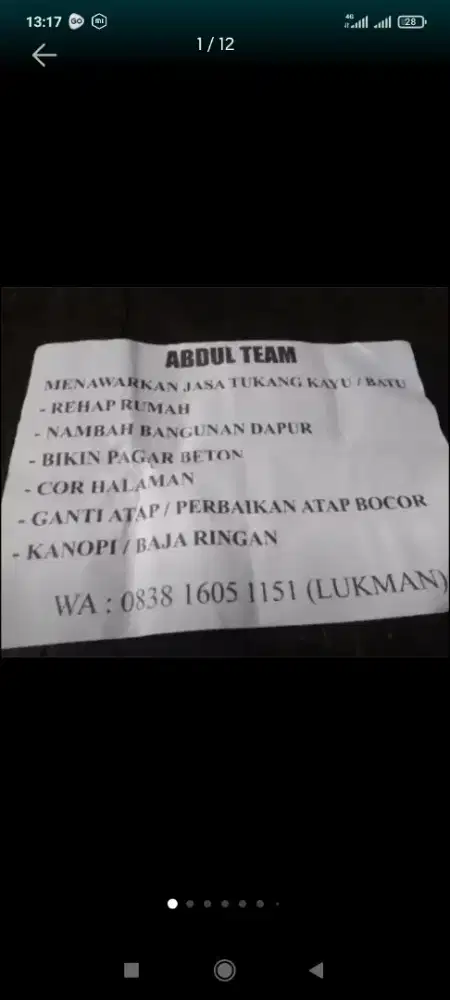 Tukang batu dan specialis atap dak bocor