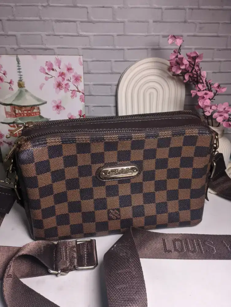 Tas Selempang Kotak Cokelat Kekinian - HSC 2025