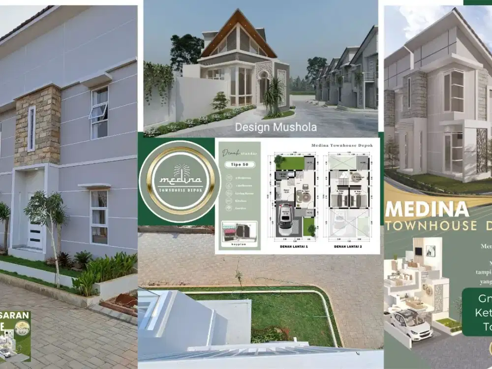 Townhouse Syariah Depok 2 Lantai Murah Dekat Tol Desari Tol Kukusan Beji Dekat Stasiun Depok Baru Dekat Stasiun Depok Lama Kota Depok Bebas Banjir