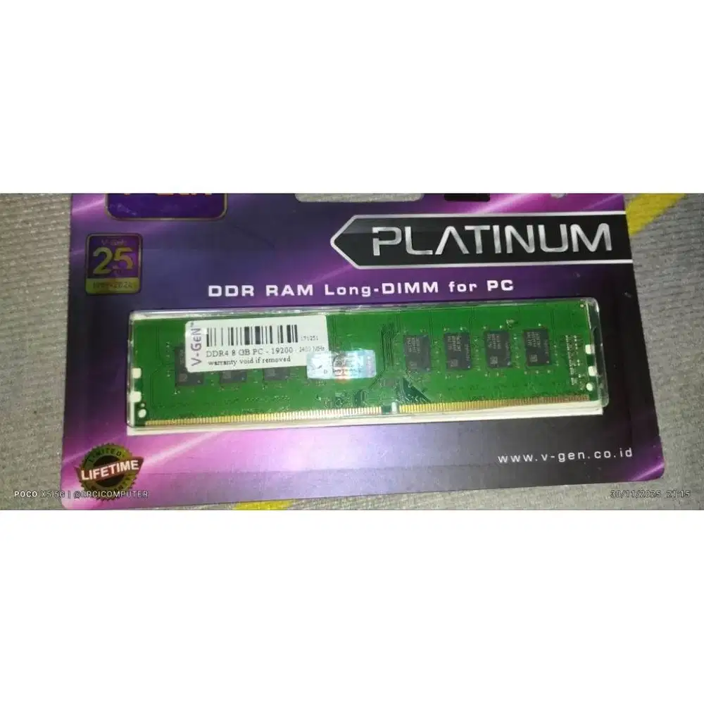 Murah!!! Turun harga RAM PC, Merk V-Gen Long DIMM DDR4 8GB ada 2 pcs