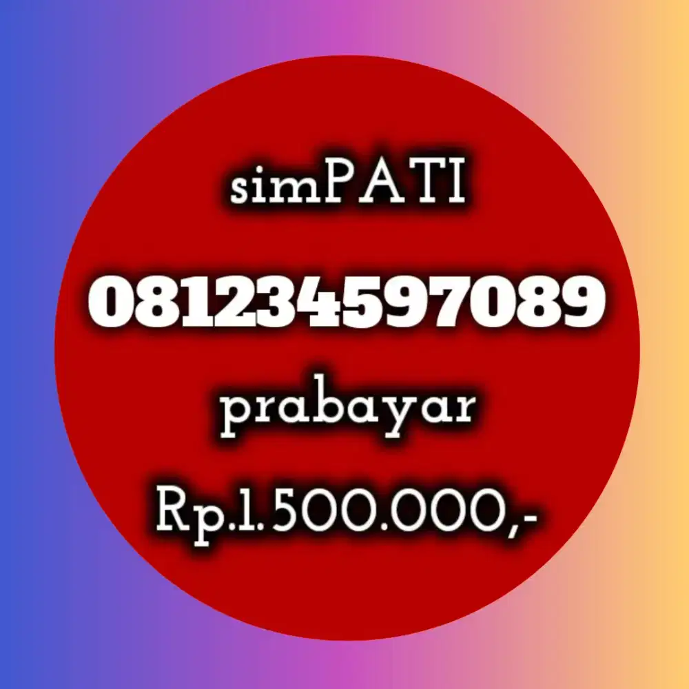 NOMOR CANTIK SIMPATI 34597089