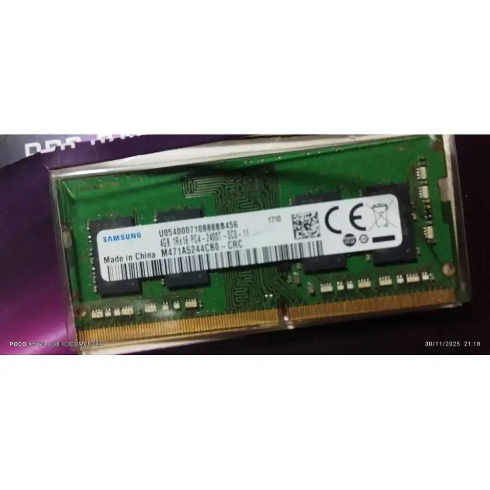 Murah RAM Laptop DDR4, harga Rp 375k. SO-DDIM DDR4 for Laptop, cabutan