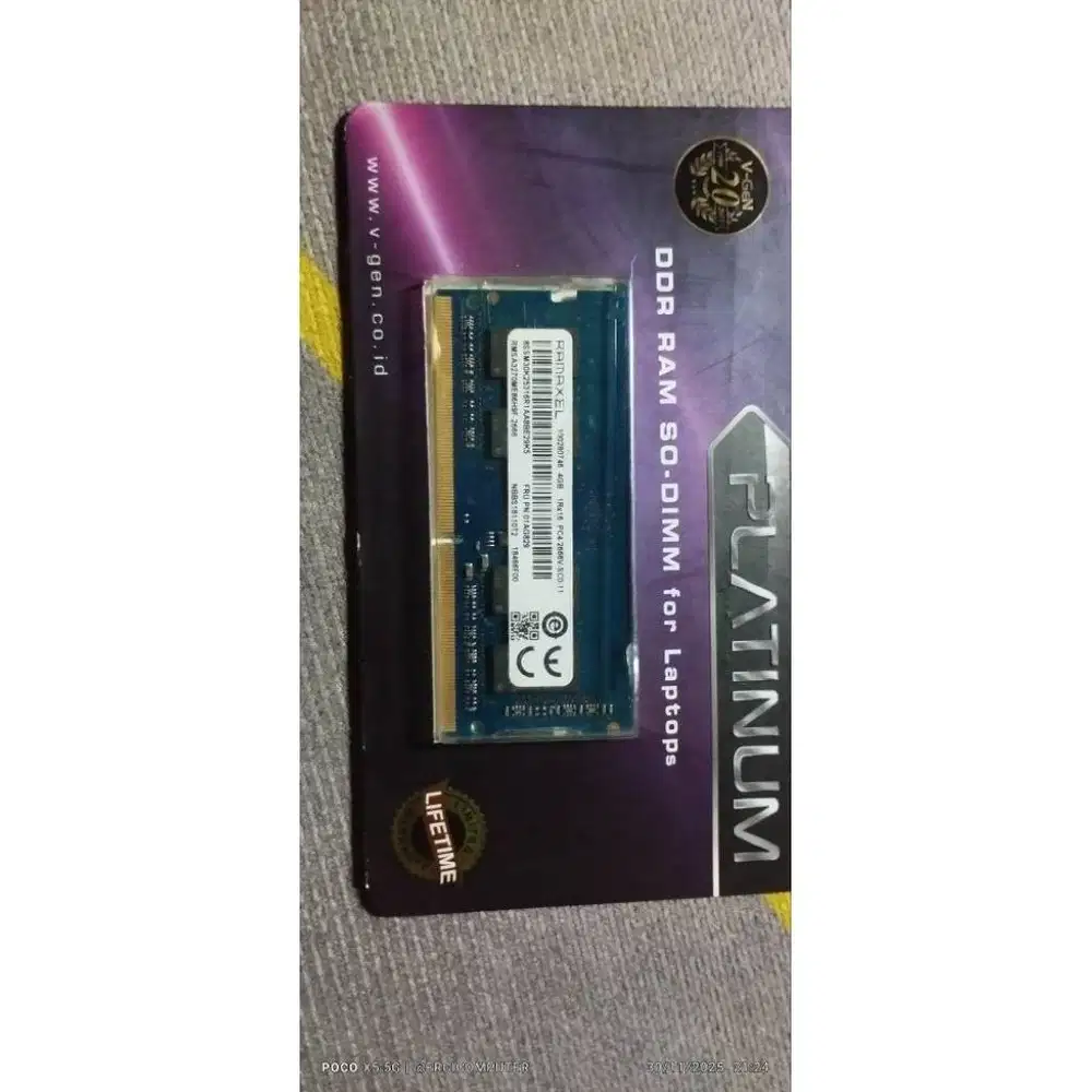 Murah RAM Laptop DDR4, harga Rp 375k. SO-DDIM DDR4 for Laptop, cabutan