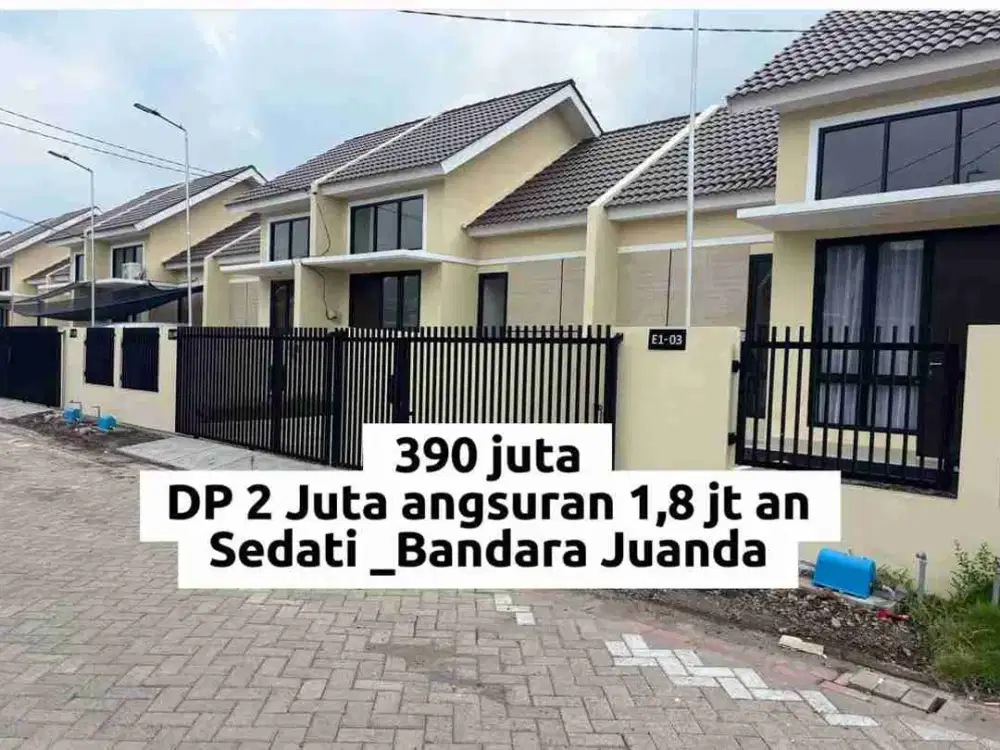 Rumah baru dekat Juanda promo DP 2 jt angsuran 1,8 JT buruan unit terbatas