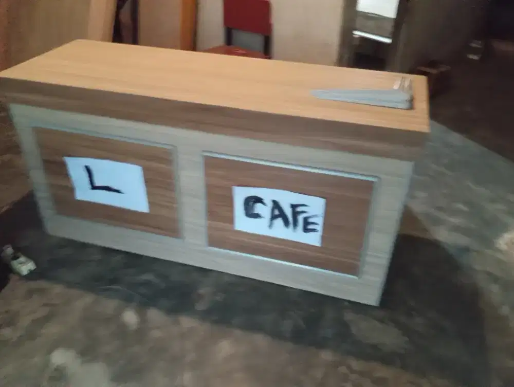 Meja kasir HPL, meja granit, meja kompor, meja besi dll