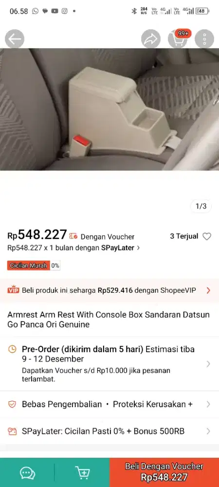 Hand rest Datsun Go OEMURAH LIKE NEW