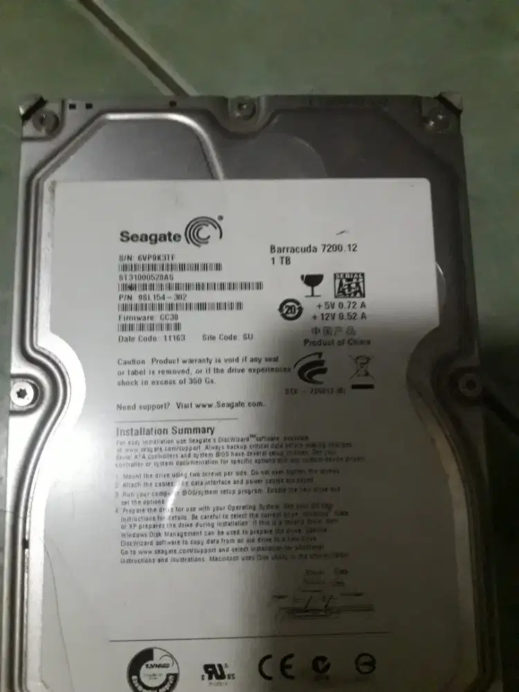 HardDisk Seagate 1TB Sata