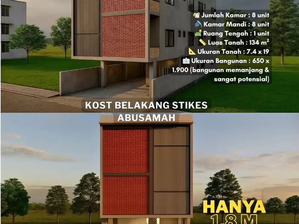 KOST DIJUAL AREA KAMPUS STIKES PALEMBANG