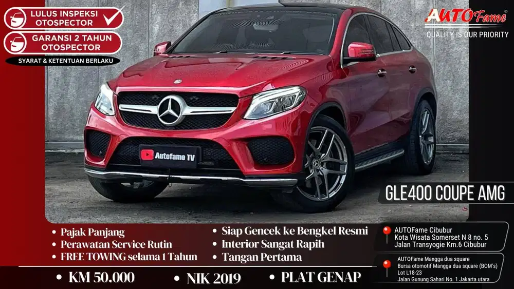 Mercedes Benz GLE400 Coupe AMG NIK 2019
