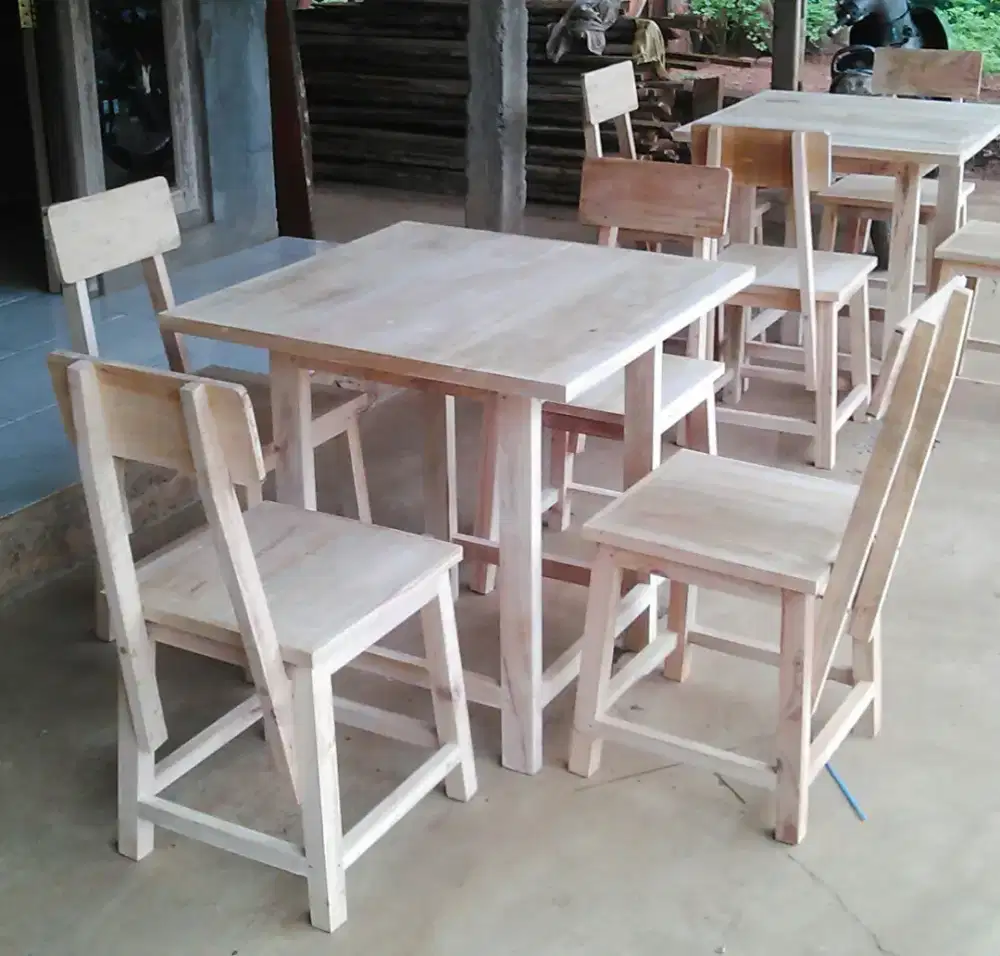 Jual meja kursi makan bisa riquest model dan ukuran