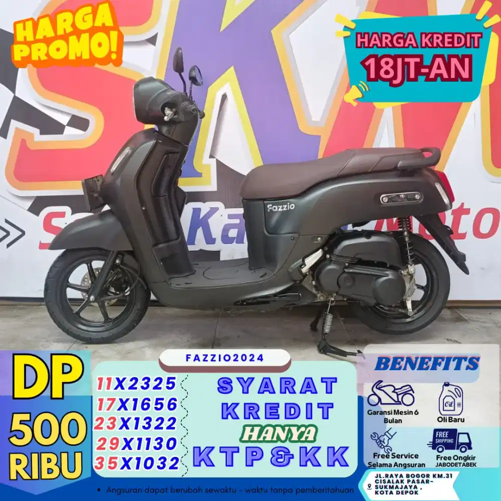 [GRATIS SERVICE SELAMA ANGSURAN]YAMAHA FAZIO 2024 CASH/CREDIT