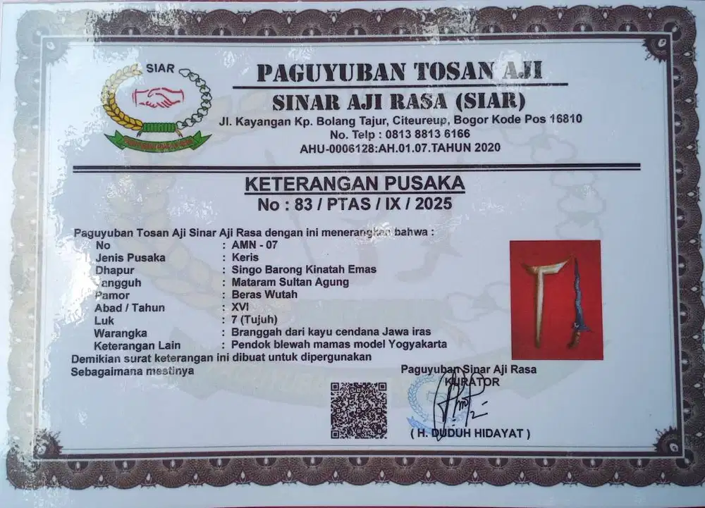 Keris Singa Barong Kinatah Emas Asli Dan Tua Era Mataram Sultan Agung