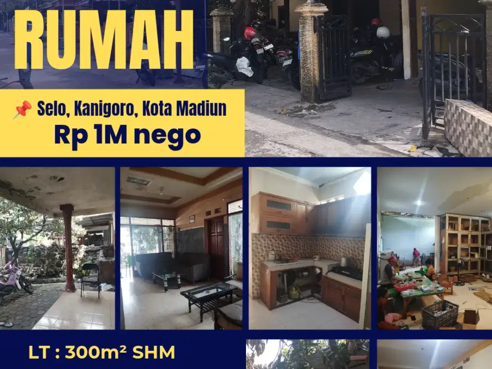 Dijual Rumah Luas dekat Pasar Joyo Madiun