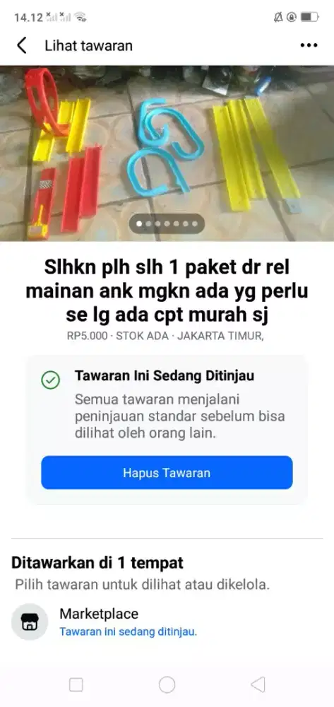 Slhkn plh slh 1 paket rel mainan ank kond bgs mgkn ada yg tertarik