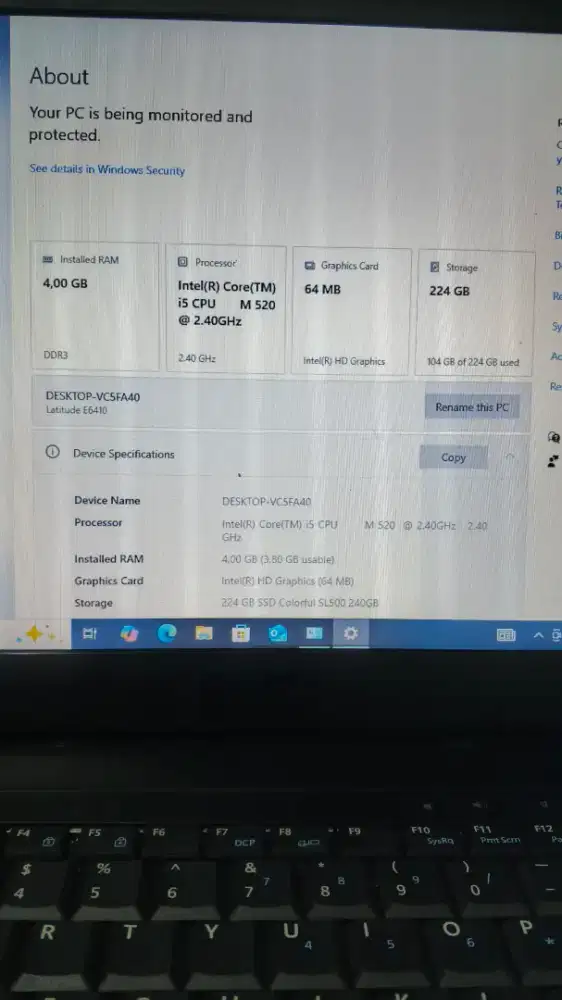 Laptop DELL E6410 bekas