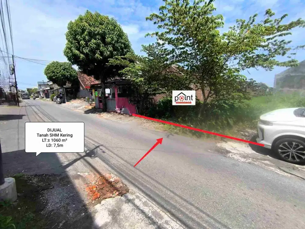 Tanah SHM. Kering / Pekarangan Siap. Bangun di Jalan Utama Gumpang Cocok. Gudang atau R Usaha