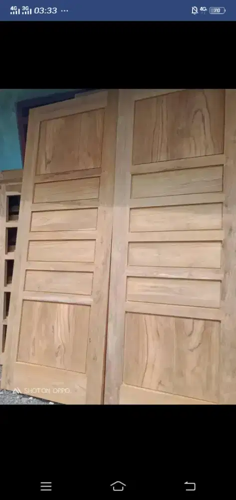 Jual daun pintu bahan kayu mahoni dan jati