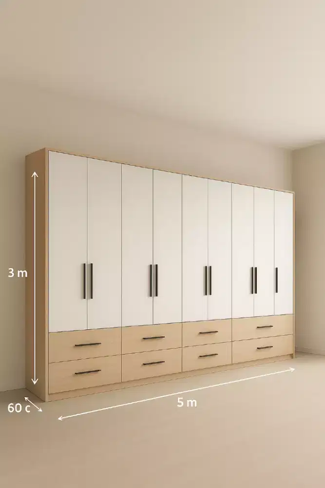 Interior Lemari Custom Modern Ukuran Besar