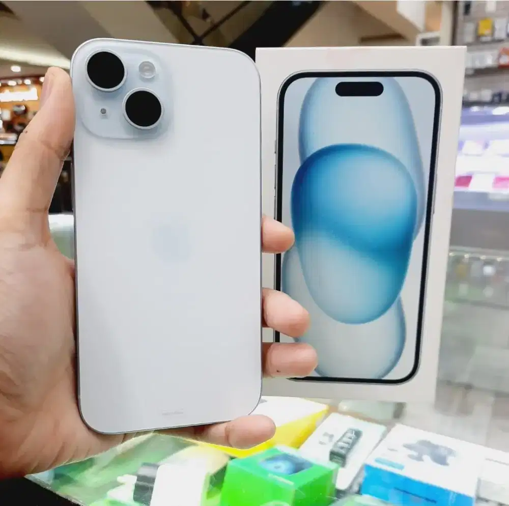 Iphone 15 256GB blue grs resmi like new