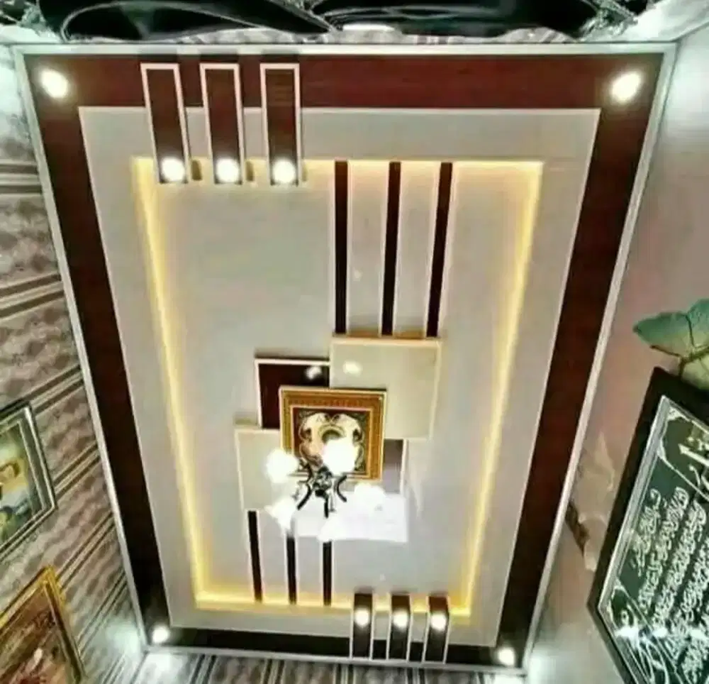 Plafon pvc model flet dan drop seling terpasang bergaransi