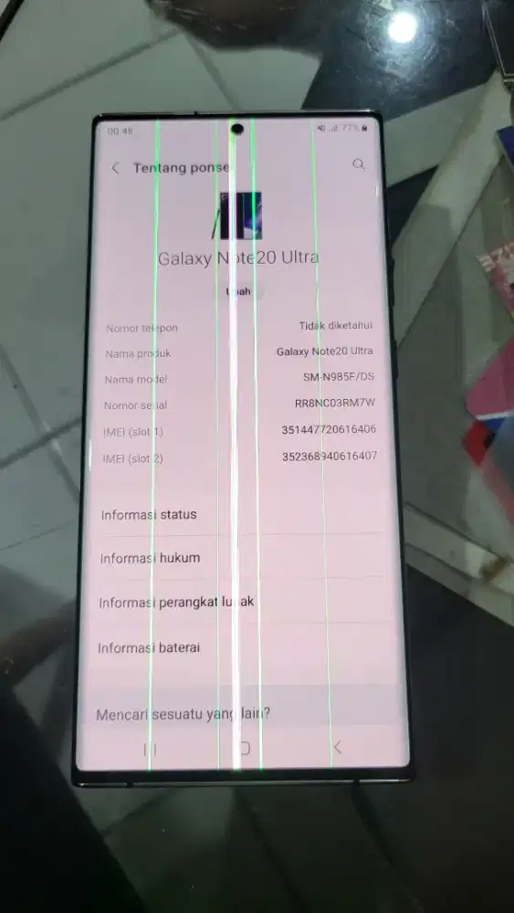 Samsung Note 20 Ultra SEIN indo