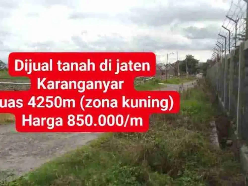 Dijual tanah strategis di jaten Karanganyar