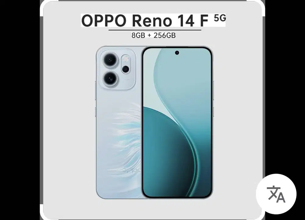 Oppo Reno 14f 5G fullset pemakaian 2 Minggu RAM 8+8/256